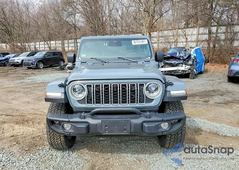 2025 Jeep Wrangler Sahara 4Xe из США, поврежденный, VIN 1C4RJXP60SW590336